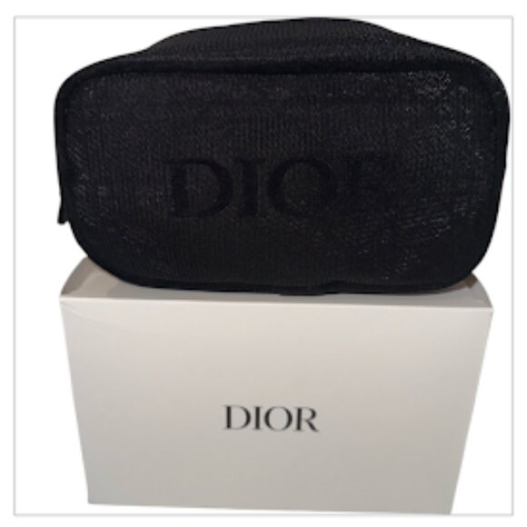 NEW Dior Beauty Black Mesh Tote and Pouch~ Matching Set~ Luxury~ VIP GWP (D13) - Picture 4 of 7